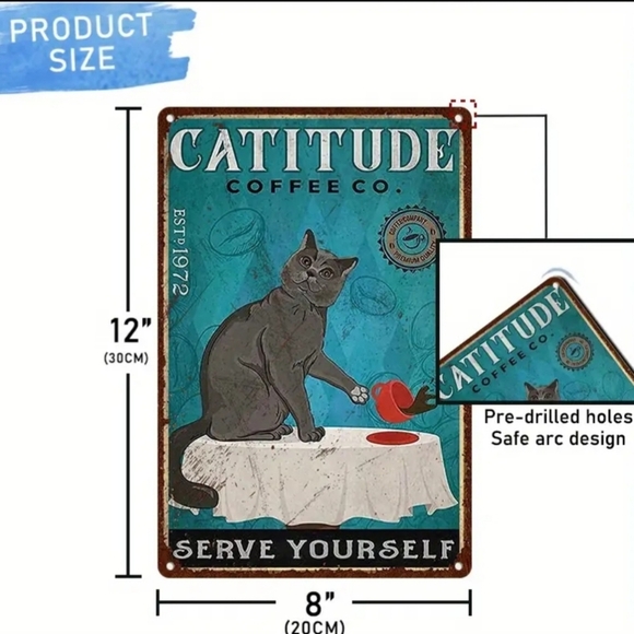 Catitude Metal Wall Plaque  ♥️ - Picture 6 of 6